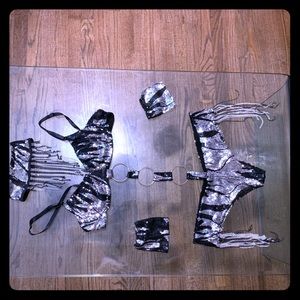 Silver sequin/chain Burning Man outfit